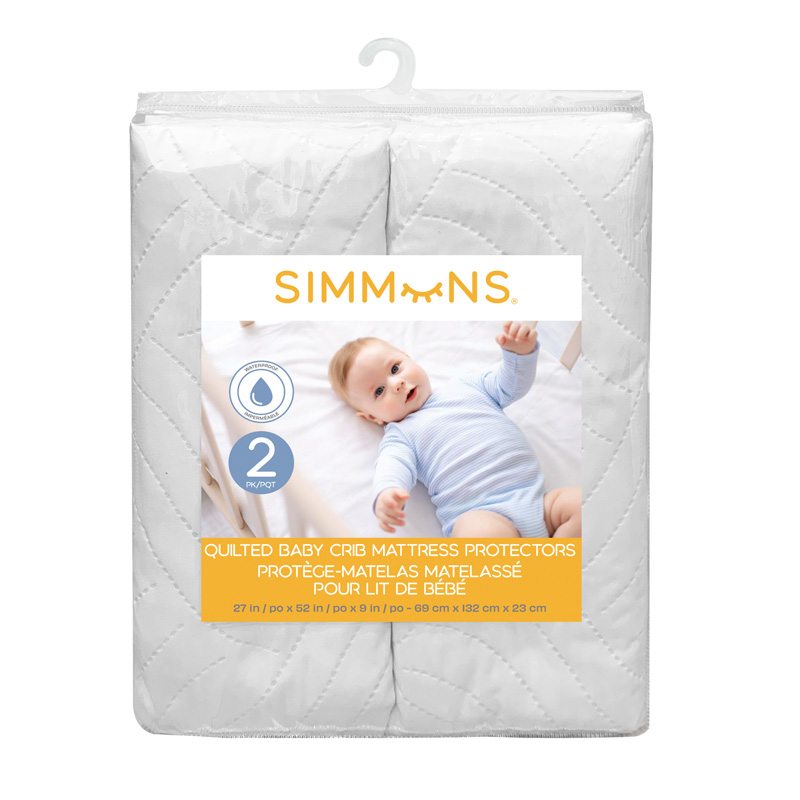 10354 - 2 pk Pinsonic Quilted Crib Mattress Protectors